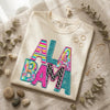 Alabama Faux Monogram T-Shirt - Crafted In-House Comfort Colors 1717 | Everyday Customs Co. by Everyday Customs Co.
