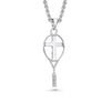 Tennis Racket Cross Necklace