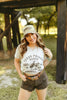 Texas Prison Rodeo Cowboy Raw Cut V-neck Graphic Tee by Wild Junkie