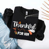 Thankful For Her/Him Valentines Couple Sweatshirt – Cute Matching Holiday Crew Neck by Adorb Custom Tees