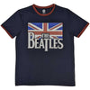 The Beatles Drop T Logo & Vintage Flag [T-Shirt] by Rock Band Apparel