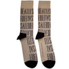 The Beatles For Sale Text Outlines Repeat [Socks] by Rock Band Apparel