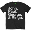 The Beatles John, Paul, George & Ringo [T-Shirt] by Rock Band Apparel