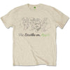 The Beatles Outline Faces on Apple [T-Shirt] by Rock Band Apparel