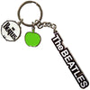 The Beatles Text Logo Drop T Drum & Apple Charms [Keychain] by Rock Band Apparel