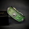 The "Eros" collar 2 inch wide Green by Bestia Dog Gear