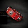 The "Eros" collar 2 inch wide Red by Bestia Dog Gear