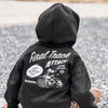 THE FINAL TRACK ATTACK HOODIE - RECYCLED BLACK by LITTLE RAD THINGS