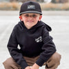 THE FINAL TRACK ATTACK HOODIE - RECYCLED BLACK by LITTLE RAD THINGS