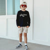 THE GOOD TIMES CAFE LONG SLEEVE - SOLID BLACK by LITTLE RAD THINGS