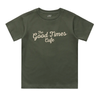 THE GOOD TIMES CAFE TEE - OLIVE by LITTLE RAD THINGS