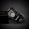The "Maximus" collar 2 inch wide black & silver by Bestia Dog Gear