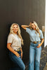 The Original, Viral Boot Stitch Western Graphic Tee - Tan by Wild Junkie