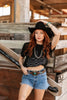 The Original, Viral Boot Stitch Western Graphic Tee - Black by Wild Junkie