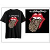The Rolling Stones Leopard Print Tongue [T-Shirt] by Rock Band Apparel