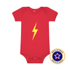 THE SPARK NEON YELLOW ONESIE - RED by LITTLE RAD THINGS