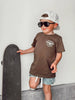 THE WINGED MECHANIC TEE - BROWN by LITTLE RAD THINGS