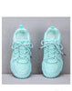 Thick Womens White Sneakers Fashion Shoes Blue Orange Mesh Casual Woman Trainers Lace-Up Platform Sneakers Low Top Trainers Lace Up Platform Sneakers Casual Leather Walking Flatform Sneakers by Stevvex
