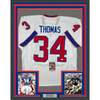 Framed Autographed/Signed Thurman Thomas 35x39 Buffalo White Alternate Football Jersey JSA COA