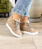 Tiburon Sneaker Wedge in Cream