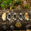 Hand Forged Damascus Steel Folding Knife – Honeycomb, Pinecone & Brass Handle Variations by JW SteelCrafts