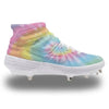"Tie-Dye" Nike Alpha Huarache Elite 2 Mid Cleats by Stadium Custom Kicks