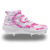 "Tie-Dye" Nike Alpha Huarache Elite 2 Mid Cleats by Stadium Custom Kicks