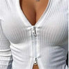 Top fashion Women Ribbed Knitted Long Sleeve Elegant Cute Fashion Crop Tops for Summer by Stevvex