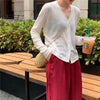 Cardigan For Women Long Sleeve Cardigan Summer Cropped Cardigan Knitted V neck Thin Ice Silk Sweaters Sunscreen Shirt Tops by Stevvex