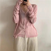 Cardigan For Women Long Sleeve Cardigan Summer Cropped Cardigan Knitted V neck Thin Ice Silk Sweaters Sunscreen Shirt Tops by Stevvex