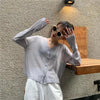 Cardigan For Women Long Sleeve Cardigan Summer Cropped Cardigan Knitted V neck Thin Ice Silk Sweaters Sunscreen Shirt Tops by Stevvex