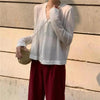 Cardigan For Women Long Sleeve Cardigan Summer Cropped Cardigan Knitted V neck Thin Ice Silk Sweaters Sunscreen Shirt Tops by Stevvex