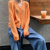 Cardigan For Women Long Sleeve Cardigan Summer Cropped Cardigan Knitted V neck Thin Ice Silk Sweaters Sunscreen Shirt Tops by Stevvex