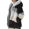 Plus Size Jacket Women Autumn Winter Long Sleeve Color Block Zipper Fluff Hooded Warm Coat Jacket by Stevvex