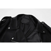 PU Faux Leather Jacket Women Loose Sashes Casual Biker Jackets Outwear Female Tops BF Style Black Leather Jacket Coat by Stevvex