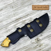 tracker knife Custom, 10", DAMASCUS KNIFE, Damascus steel knife, hunting, exotic Yellow Heart & Walnut wood handle, leather sheath by JW SteelCrafts
