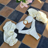 Trendy High Waist Bikini New Long Sleeve Swimsuit Women's Long Sleeve High Waist Off-Shoulder Swimwear Women Bubble Sleeve Bikinis Mesh Charming Beach Wear by Stevvex