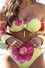 Trendy High Waist Bikini New Long Sleeve Swimsuit Women's Long Sleeve High Waist Off-Shoulder Swimwear Women Bubble Sleeve Bikinis Mesh Charming Beach Wear by Stevvex