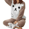 Trendy Pajama Women Thick Flannel Warm Female Winter Pajama Set Long Sleeve Full Trousers Two Piece Pajamas Cartoon Pajamas Women Pajamas Set Sleepwear Autumn Plus Size Top Long Pant Sleepwear Girls Pajamas by Stevvex