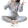 Trendy Pajama Women Thick Flannel Warm Female Winter Pajama Set Long Sleeve Full Trousers Two Piece Pajamas Cartoon Pajamas Women Pajamas Set Sleepwear Autumn Plus Size Top Long Pant Sleepwear Girls Pajamas by Stevvex