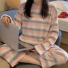 Trendy Pajama Women Thick Flannel Warm Female Winter Pajama Set Long Sleeve Full Trousers Two Piece Pajamas Cartoon Pajamas Women Pajamas Set Sleepwear Autumn Plus Size Top Long Pant Sleepwear Girls Pajamas by Stevvex