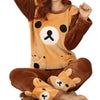 Trendy Pajama Women Thick Flannel Warm Female Winter Pajama Set Long Sleeve Full Trousers Two Piece Pajamas Cartoon Pajamas Women Pajamas Set Sleepwear Autumn Plus Size Top Long Pant Sleepwear Girls Pajamas by Stevvex