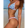 Triangle Micro Bikini Set Vintage Print Swimsuit Women's Swimming Suit Hollow Out Swimwear Padded Push Up Bikini Set Swimwear Beachwear Swimsuit High Cut Bathing Suit Swim by Stevvex