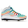 "Tribal” Jordan 10 Retro Cleats by Stadium Custom Kicks