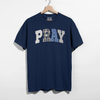 PRAY Faux Patchwork Graphic Tee – Vintage Faith Shirt by Hey Jude Graphic Tees