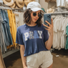 PRAY Faux Patchwork Graphic Tee – Vintage Faith Shirt by Hey Jude Graphic Tees