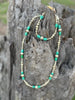 Turquoise And Gold Beaded Necklace by Wild Junkie