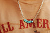 Turquoise Chips Paperclip Chain Necklace by Wild Junkie