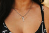 Turquoise Cross Pendant Chain Necklace by Wild Junkie