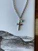 Turquoise Cross Pendant Chain Necklace by Wild Junkie